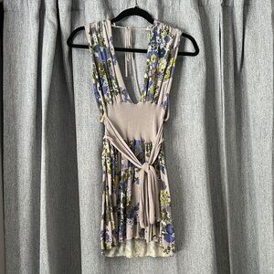 Free People Floral Tie Mini Dreas